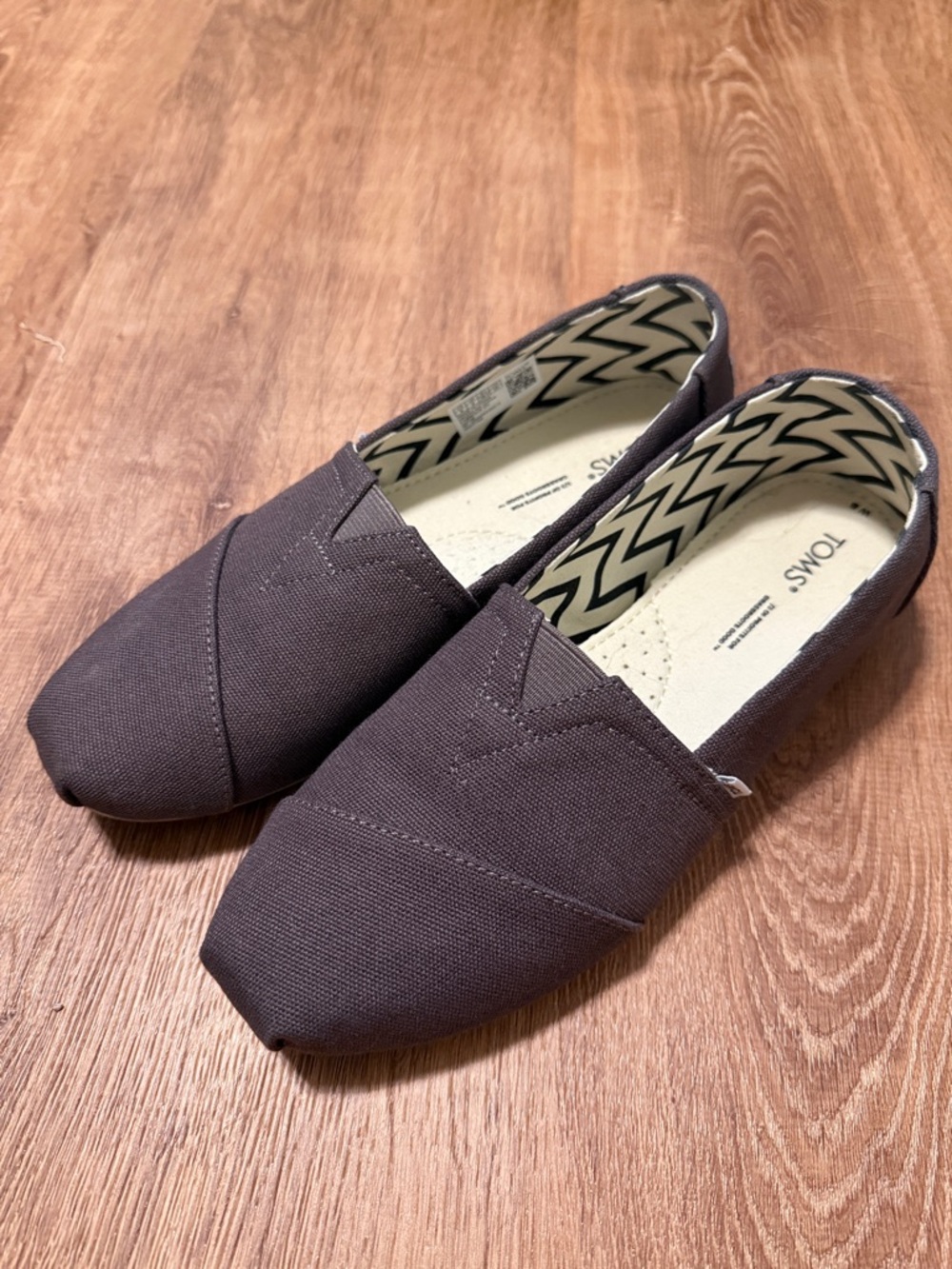 TOMS Women’s Classic Slip-On Canvas Shoes in Dark Brown